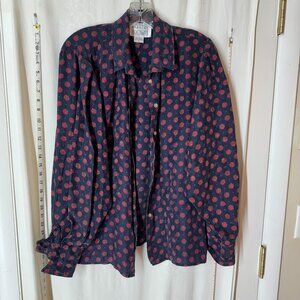 Vintage Agatha Brown Women's Silk Shirt